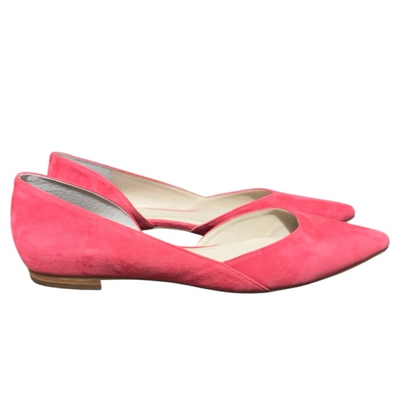 Romantic Marc fisher preppy balletcore pink suede flats collegiate girly dainty - Picture 4 of 8
